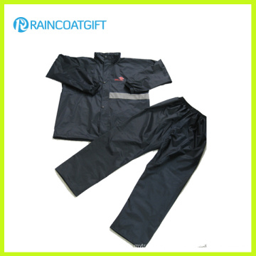 Rainsuit reflexivo da motocicleta 2PCS do PVC do poliéster